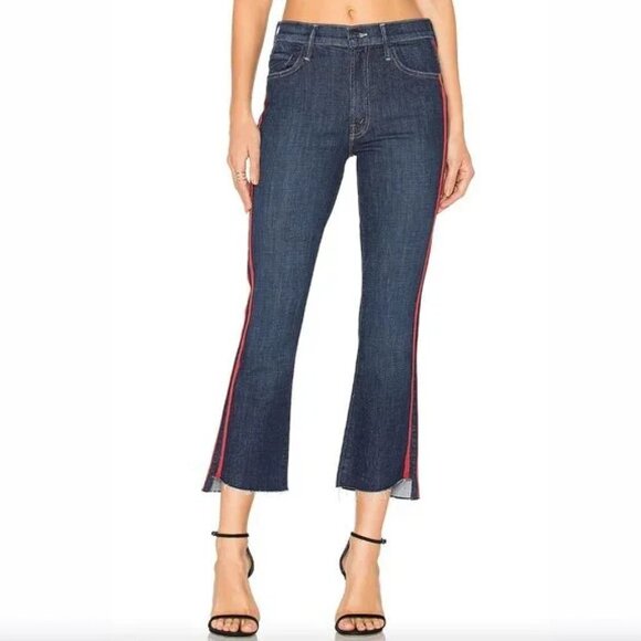 MOTHER | Insider Crop Step Fray Denim Jeans in Speed Racer - Size 25 - Picture 2 of 16